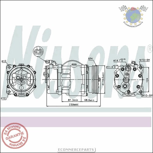 KOMPRESSOR KLIMAANLAGE KLIMAKOMPRESSOR Nissens SEAT INCA VW PASSAT (3A5 35I)