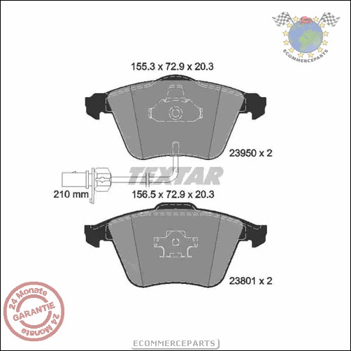 Textar Bremsenset Bremsscheiben Bremsbeläge Hinten Audi A6 Avant Quattro