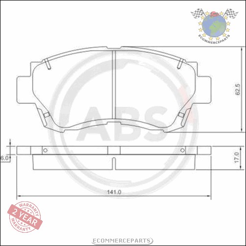 Kit disques et plaquettes de frein avant Abs pour LEXUS LS #di