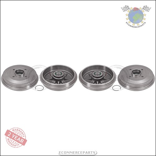 Kit 2x Tambour De Frein Abs Arrière pour CITROËN C3 I C2 PEUGEOT 206+ 1007 D