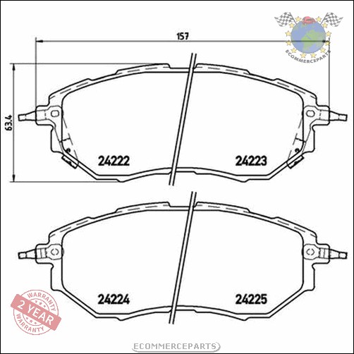 Kit Plaquettes Brembo Avant pour SUBARU LEGACY VI IV FORESTER TRIBECA OUTBAC bjo