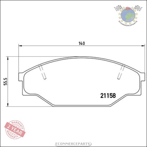 Kit Bremsbeläge Brembo Vorderachse für TOYOTA HILUX HIACE DYNA VW TARO D