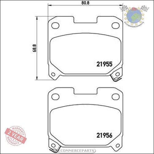 Kit Bremsbeläge Brembo Hinterachse für TOYOTA CELICA SUPRA
