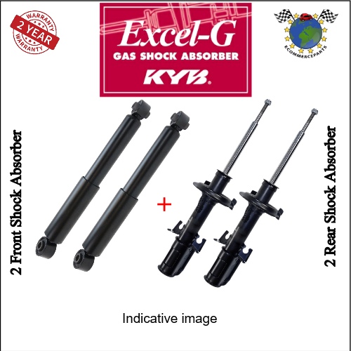 Kit Amortisseurs avant + arrière Kyb Excel-G pour NISSAN ALMERA II