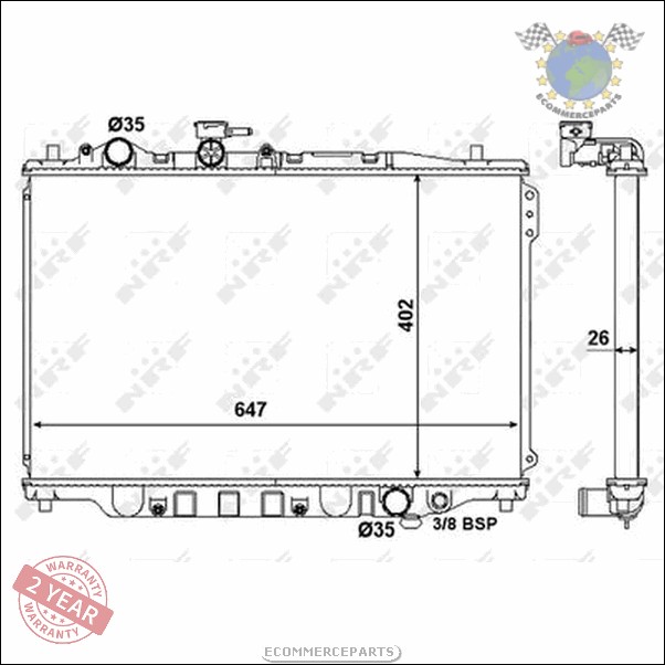 Kühler Motorkühlung NRF für FORD USA PROBE MAZDA 626