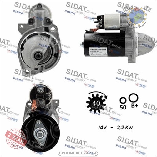 Démarreur Sidat pour MERCEDES SPRINTER 416 413 412 411 410 408 316 313 312 311