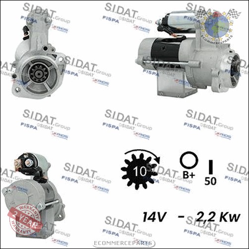 Démarreur Sidat pour HYUNDAI SATELLITE H-1 KIA SORENTO etu