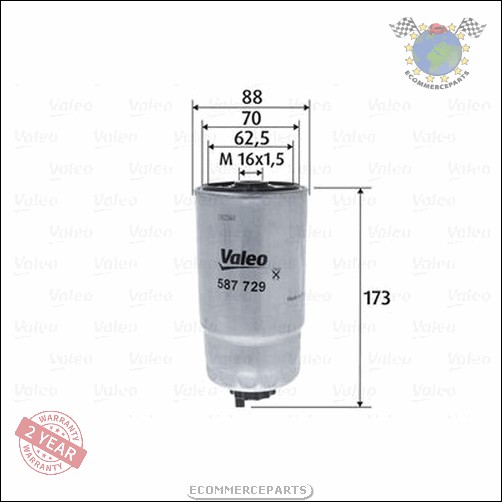 Filtre à carburant Valeo Diesel pour ALFA ROMEO 166 156 147 GT FIAT MULTIPLA ST
