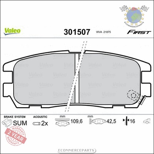 Kit De Plaquettes De Frein ABS Avant + Arrière - Pour ISUZU TROOPER / OPEL MONTEREY (modèle B) - Neuf D'origine