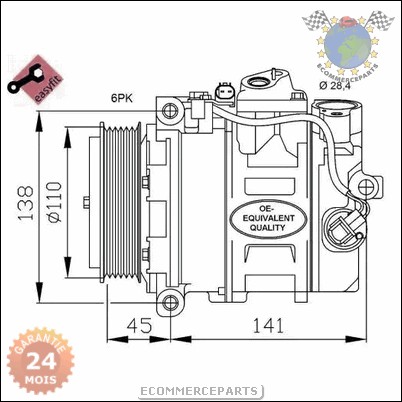 Compresseur Clim Climatisation NRF MERCEDES CLASSE C 32 30 VIANO CDI 3.5