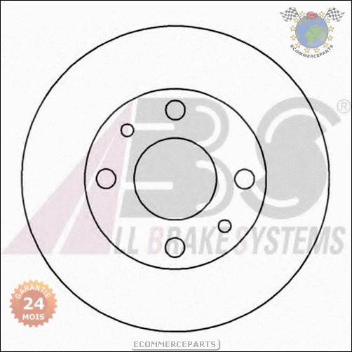 Kit disques frein Abs arrière FIAT ARGENTA UNO 132 131 125 124 X LANCIA PRISMA