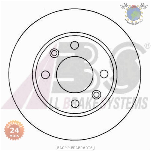 Kit disques frein Abs avant CITROEN VISA PEUGEOT 205