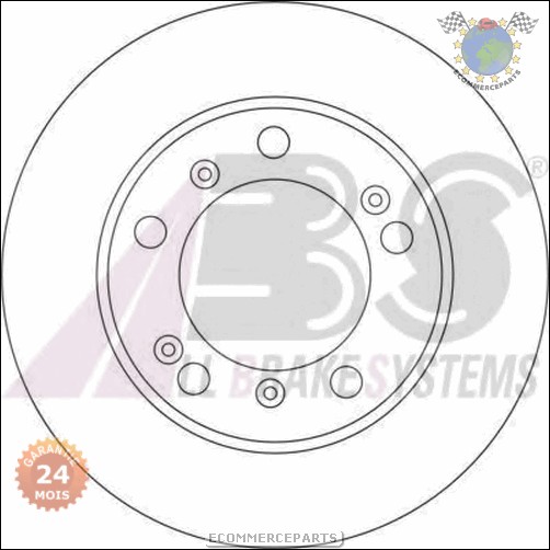 Kit disques frein Abs arrière PORSCHE BOXSTER
