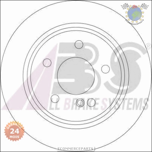 Kit disques frein Abs arrière MERCEDES CLASSE E 240 230 220 200 55 CLS 500 400
