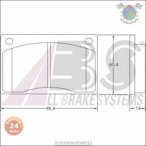 Kit plaquettes de frein Abs avant VOLVO 260 240 164 140 P
