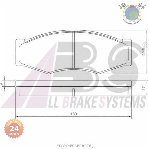 Kit plaquettes de frein Abs avant NISSAN BLUEBIRD VANETTE PRAIRIE SILVIA LAUREL