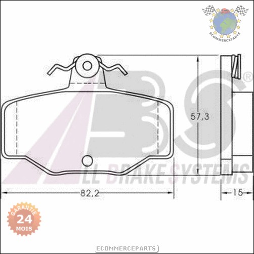 Kit plaquettes de frein Abs arrière NISSAN ALMERA TINO ALMERA II PRIMERA