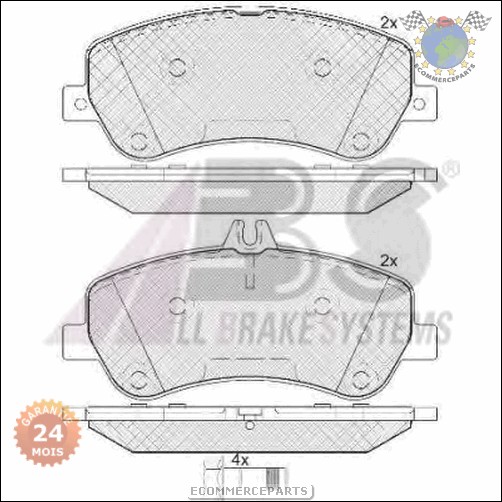 Kit plaquettes de frein Abs avant MERCEDES CLASSE GLK 350 320 300 280 250 220
