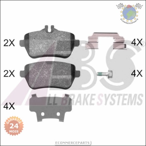 Kit plaquettes de frein Abs arrière MERCEDES SL 500 400 350 bpa